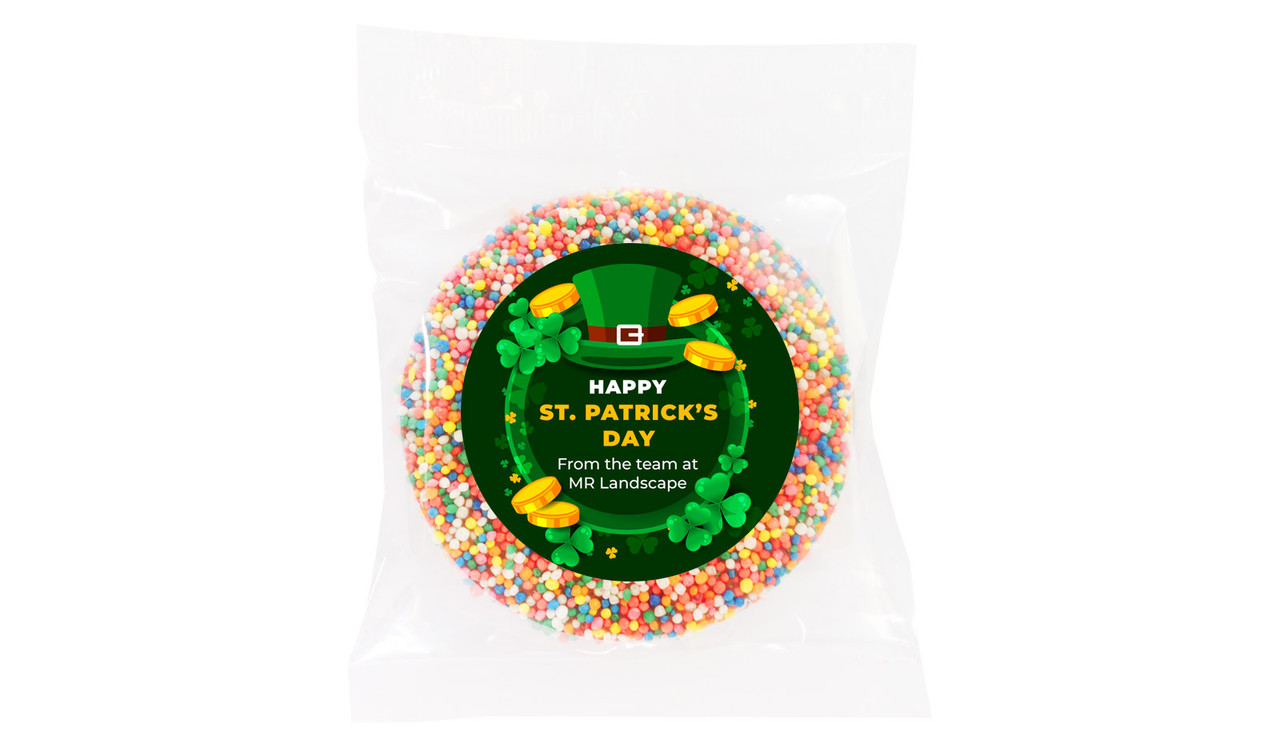 Fun Personalised St Patrick's Day Chocolate Freckle