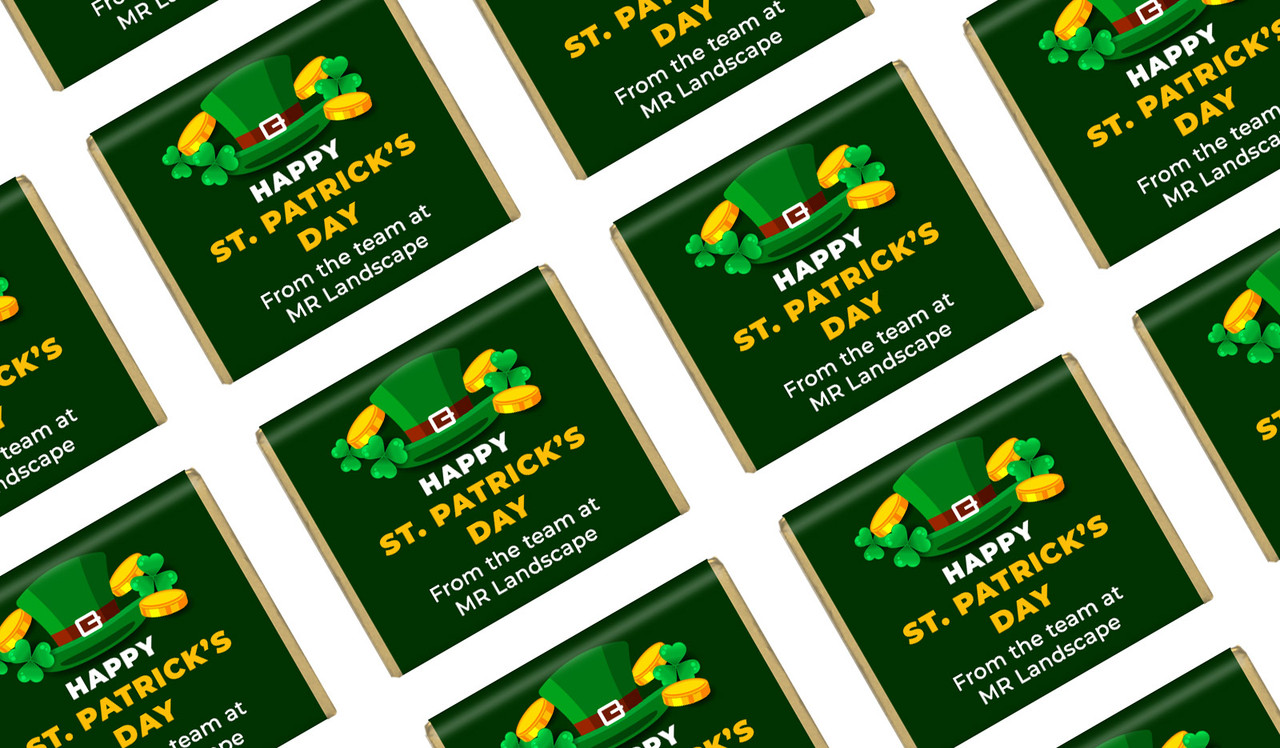 Fun Personalised St Patrick's Day Mini Chocolate
