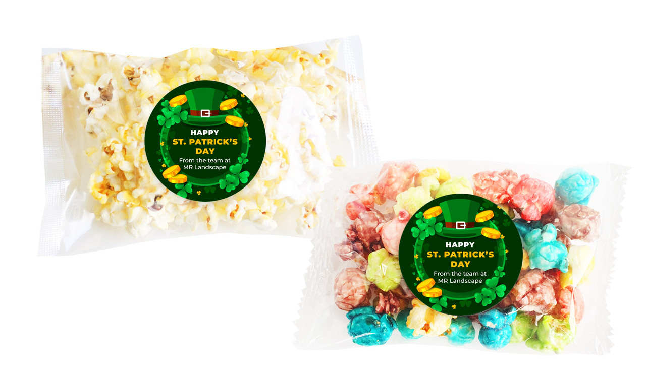 Fun Personalised St Patrick's Day Popcorn Bag