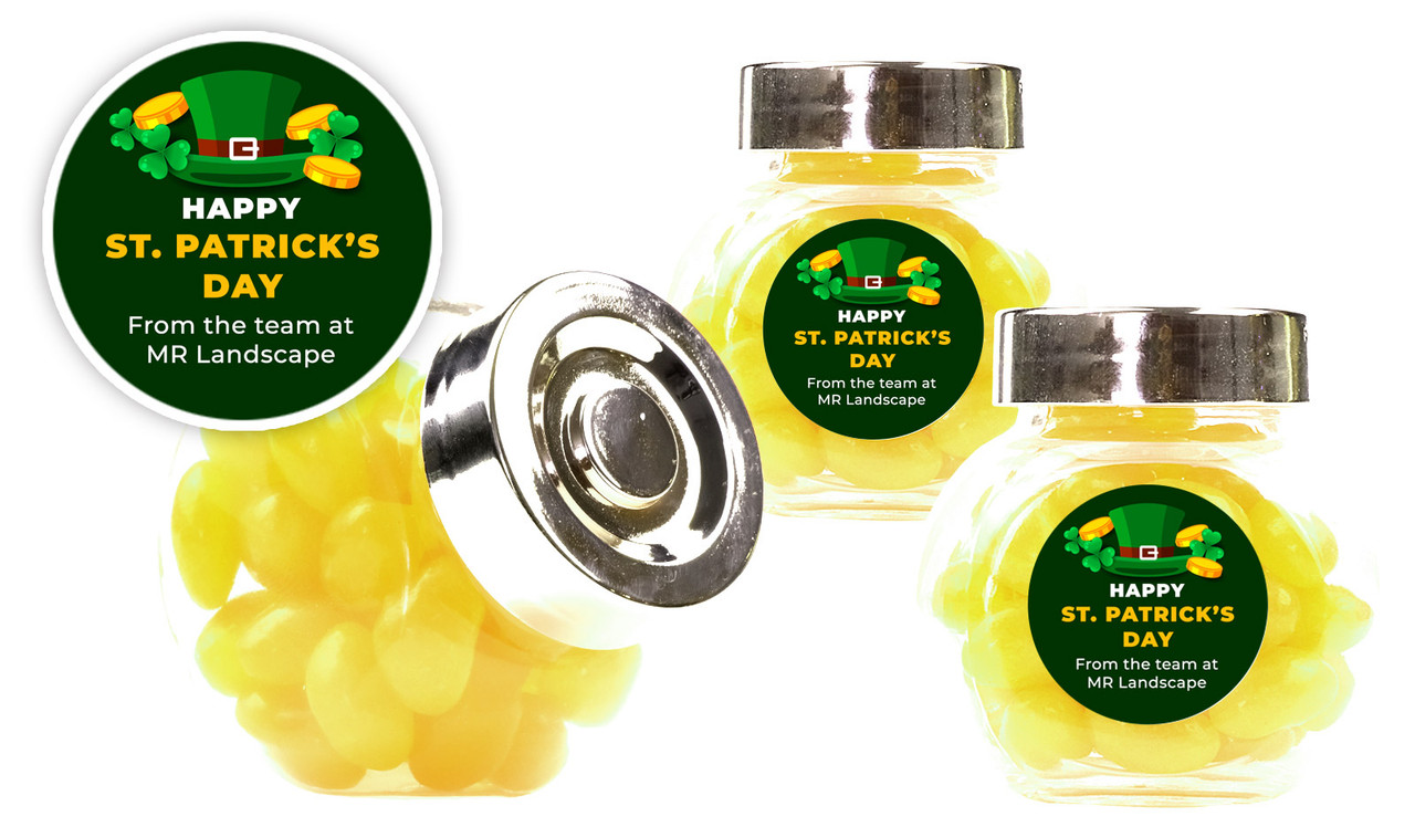 Fun Personalised St Patrick's Day Mini Candy Jar