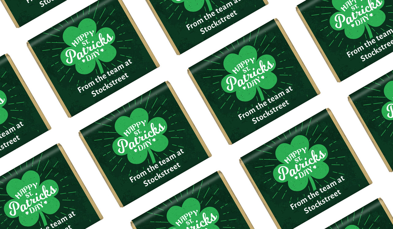Shamrock Personalised St Patrick's Day Mini Chocolate