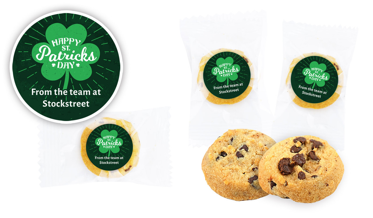 Shamrock Personalised St Patrick's Day Bite-Size Cookie 5g