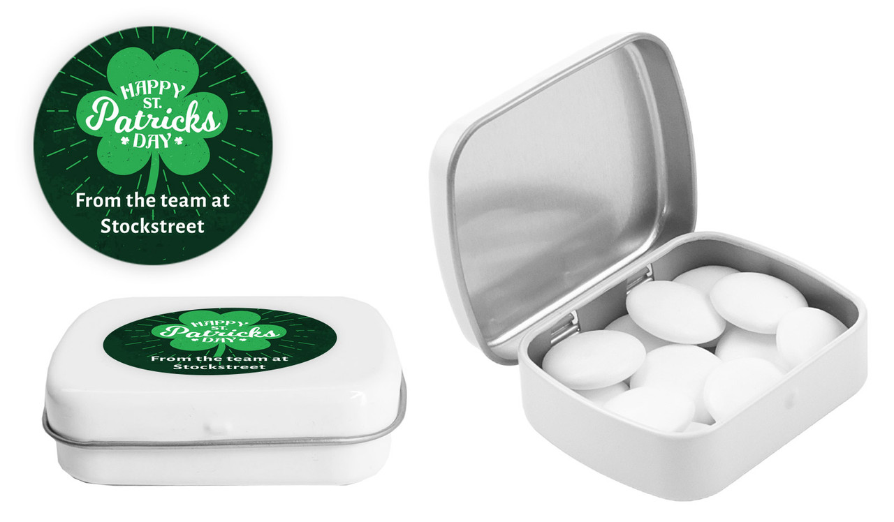 Shamrock Personalised St Patrick's Day Mint Tins