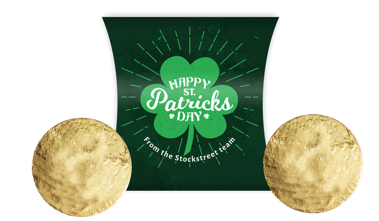 Shamrock Personalised St Patrick's Day Pillow Boxes
