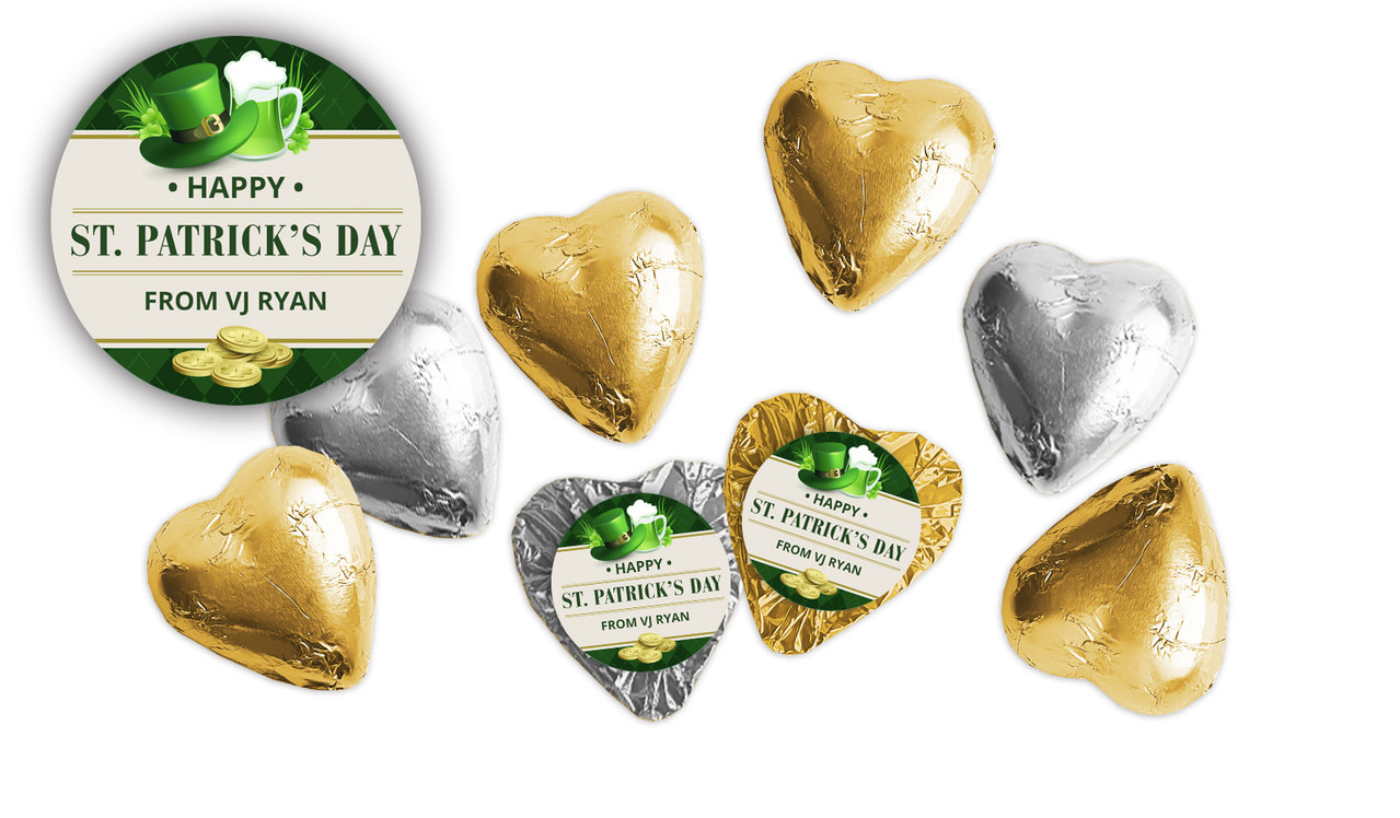 Argyle Personalised St Patrick's Day Chocolate Hearts