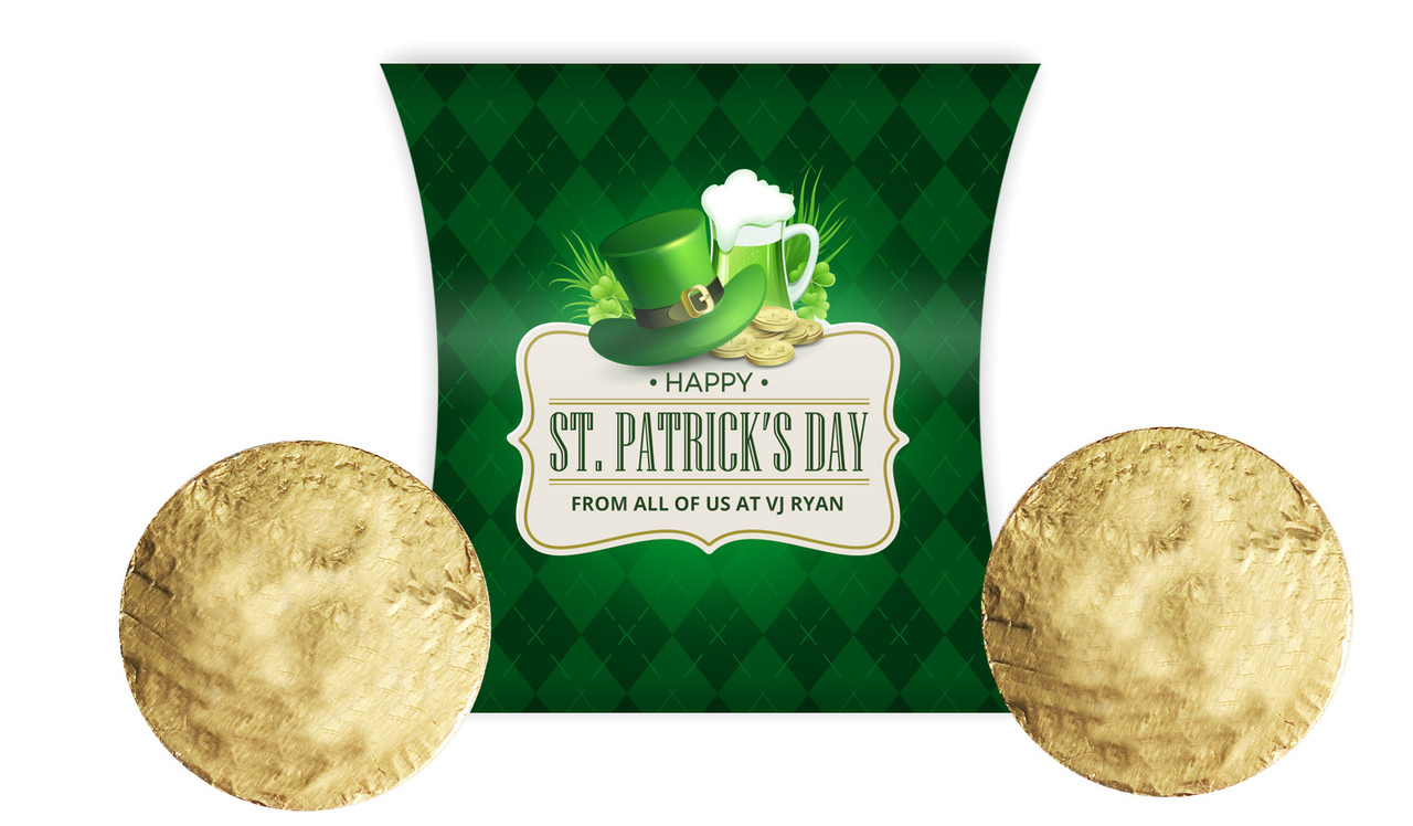 Argyle Personalised St Patrick's Day Pillow Boxes