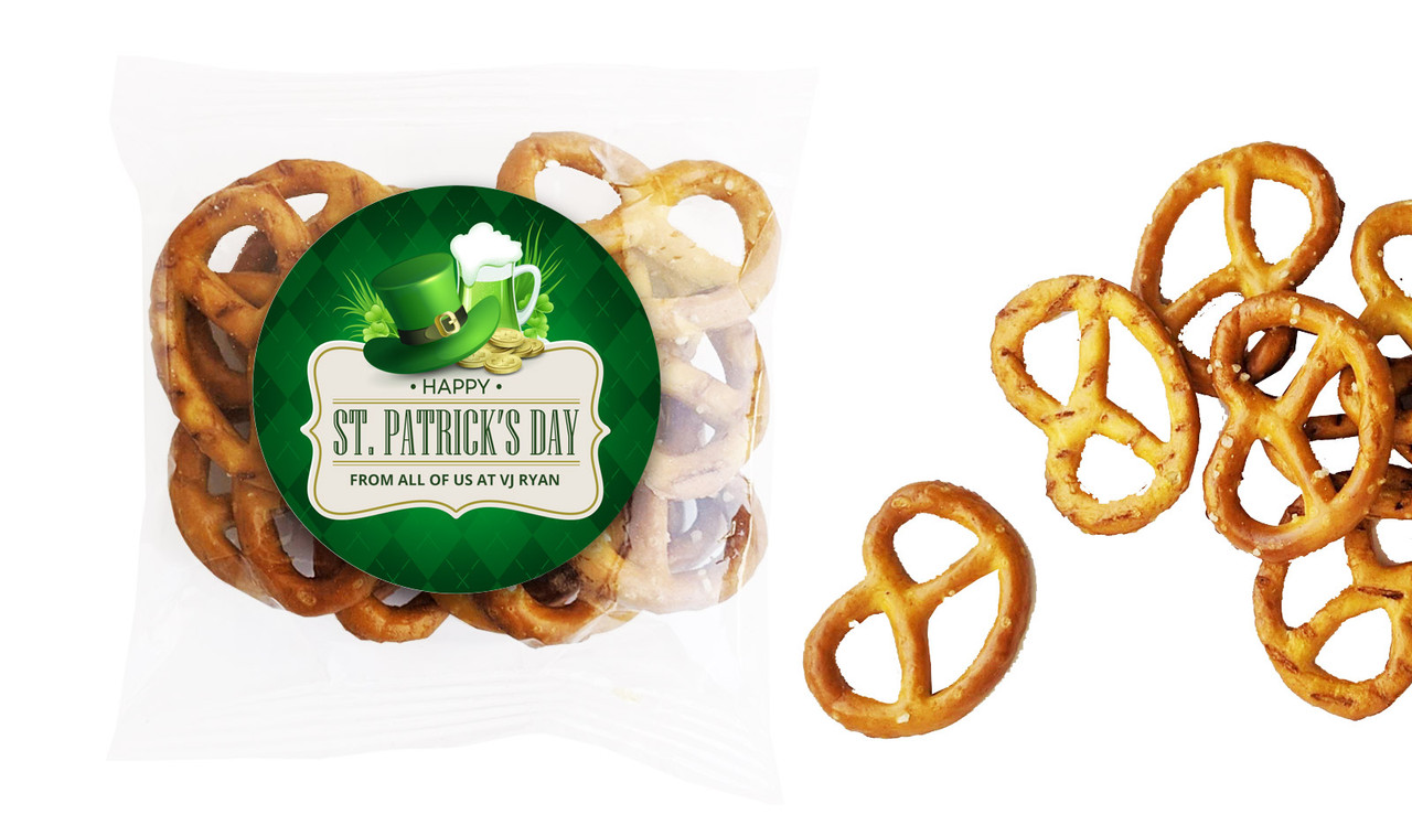 Argyle Personalised St Patrick's Day Bag Of Pretzels