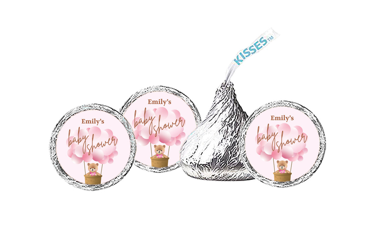 Teddy Bear Pink Baby Shower Hershey's Kisses