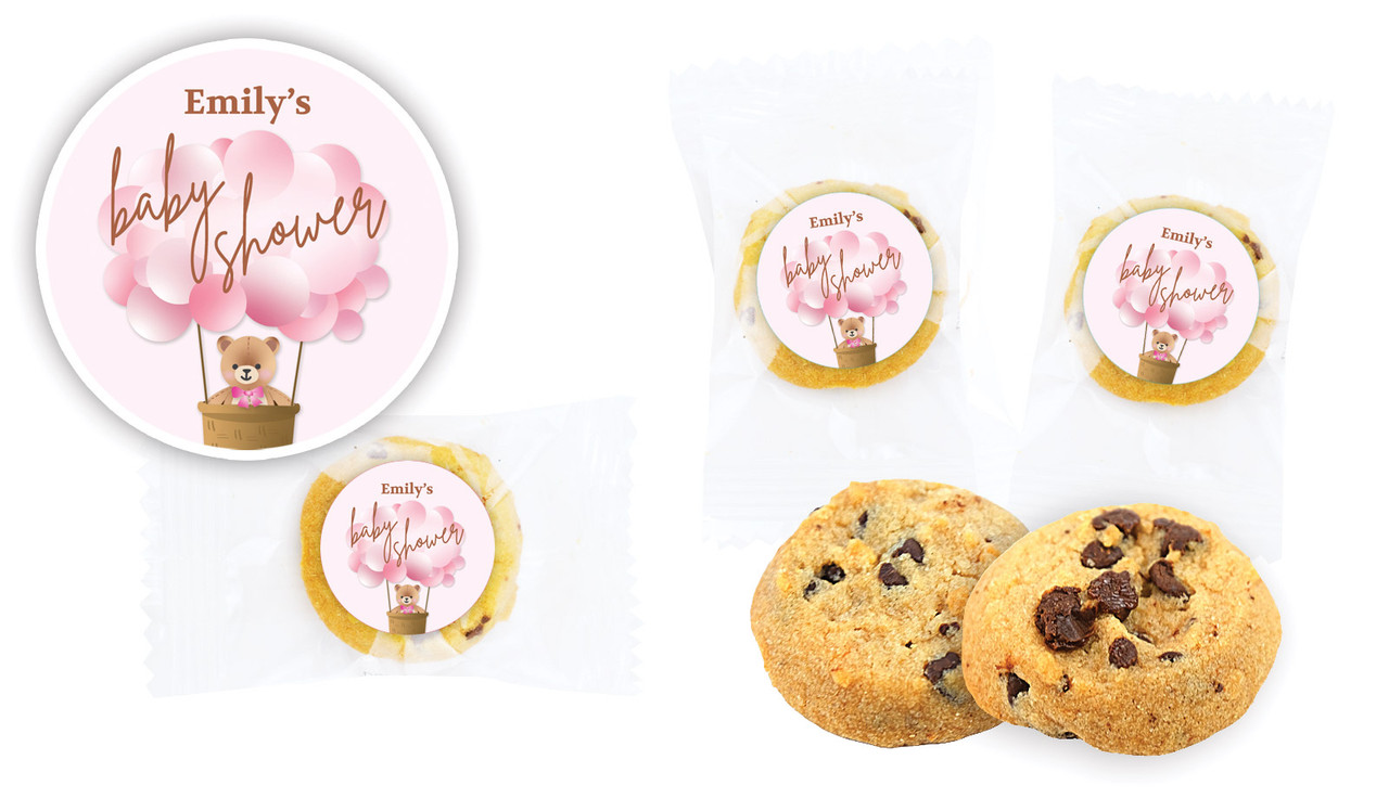 Teddy Bear Pink Baby Shower Bite-Size Cookie 5g