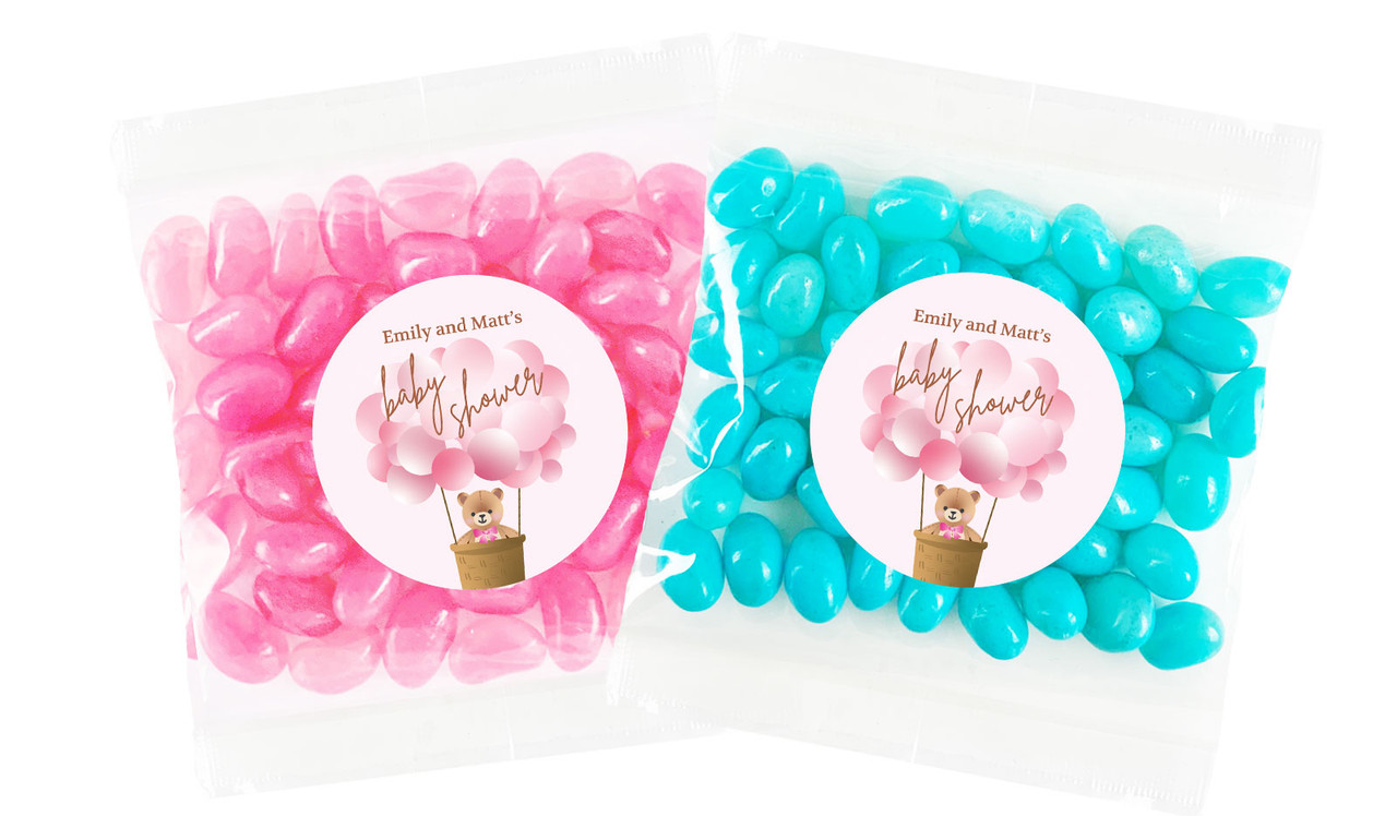 Teddy Bear Pink Personalised Lolly Bag 55g (Choice Of Filling)