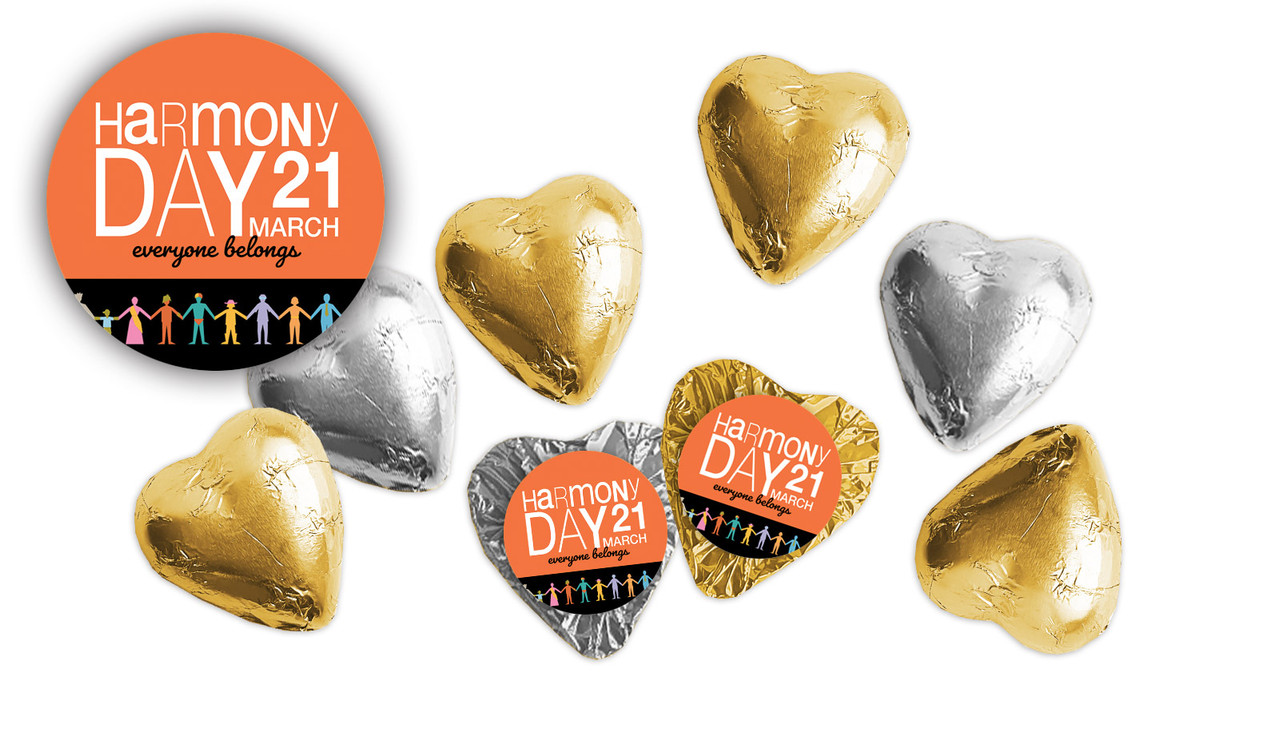 Harmony Day Branded Chocolate Hearts