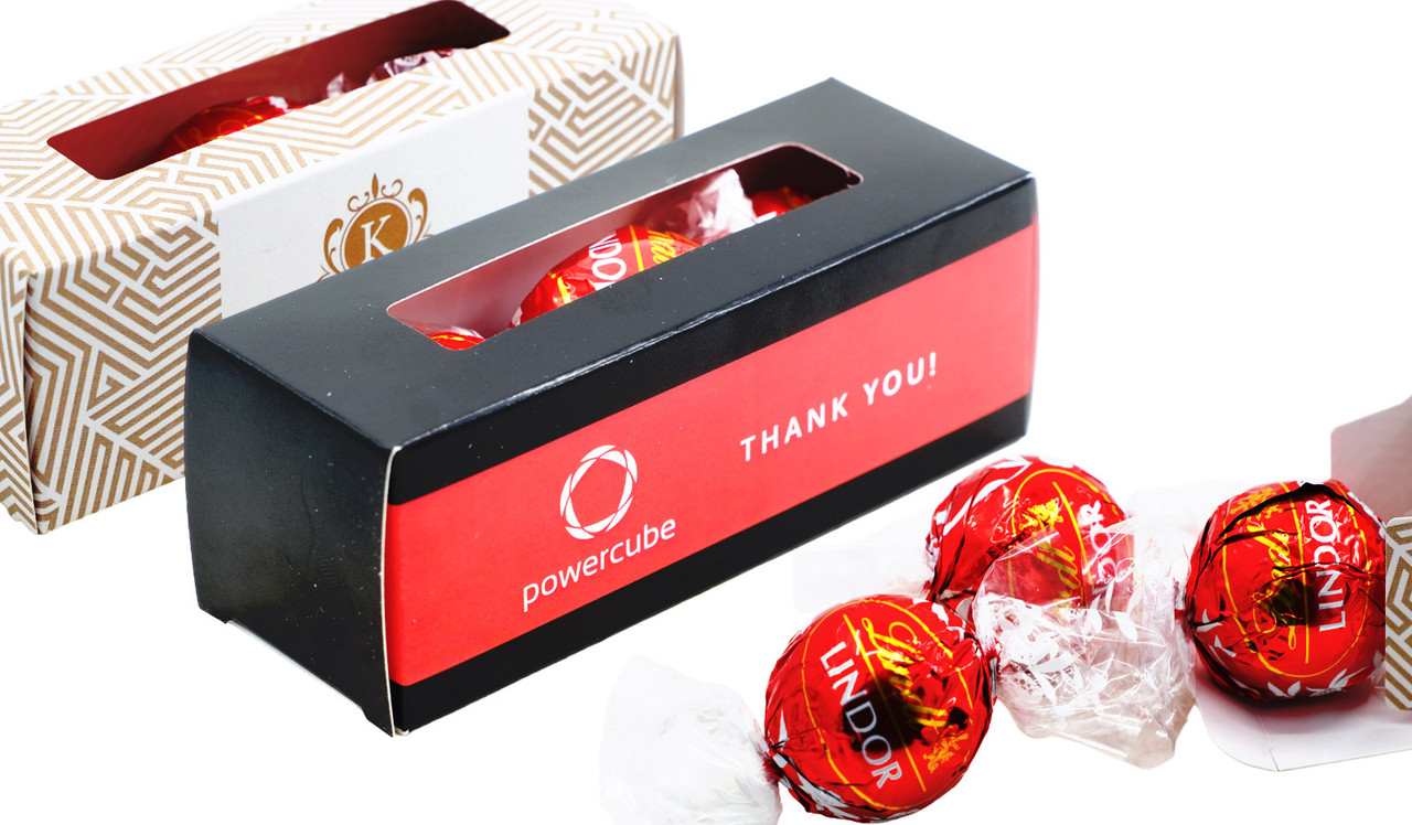 Branded Display Box With Lindt Lindor Balls