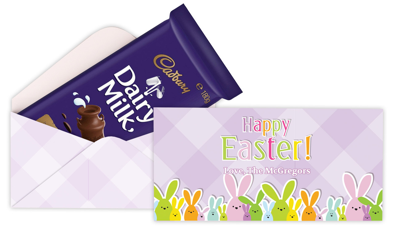 Fluffle Of Bunnies Personalised Cadbury Bar Box (Box Only)