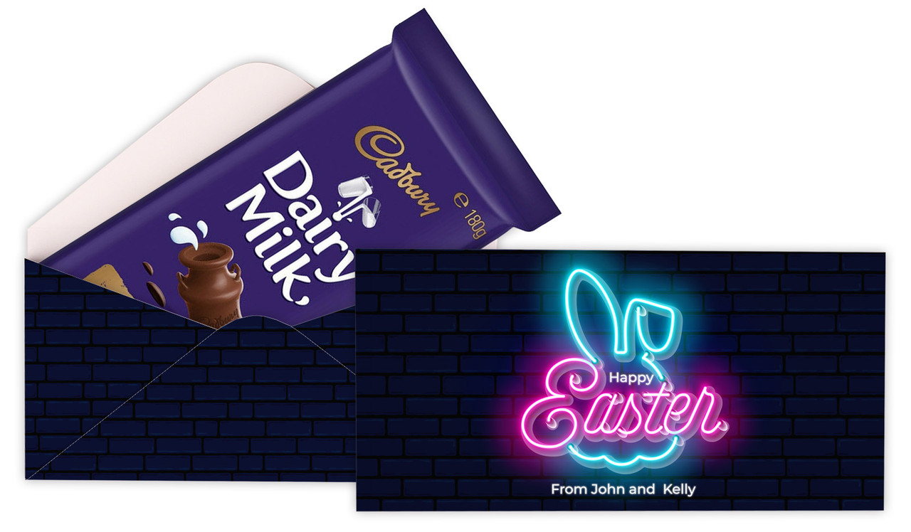 Neon Personalised Cadbury Bar Box (Box Only)