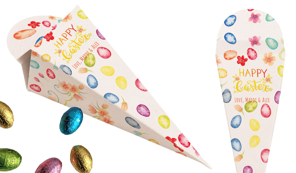 Water Colour Eggs Easter Custom Carrot Box