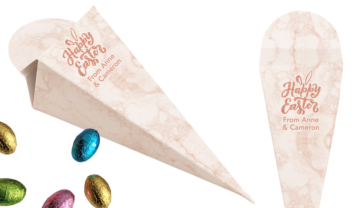 Rose Gold Easter Personalised Carrot Box