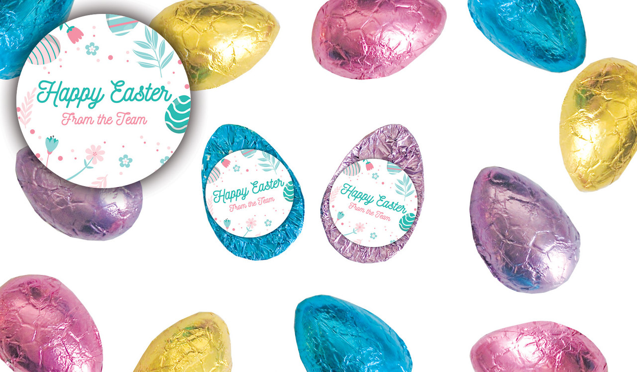 Easter Elements Personalised Chocolate Half Easter Eggs
