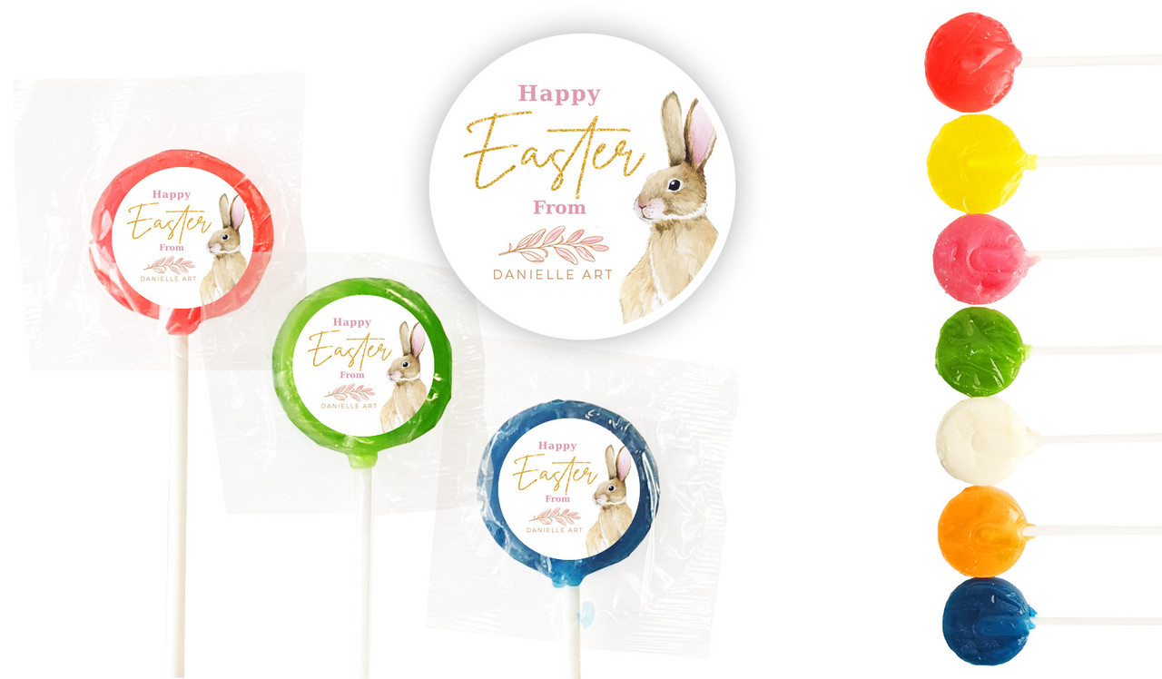 Perfect Bunny Personalised Mini Lollipops