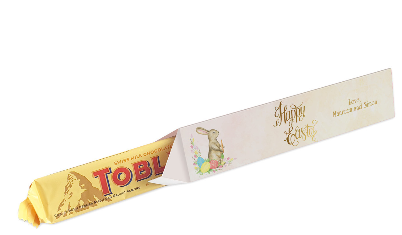 Beautiful Bunny Personalised Toblerone Bar Box