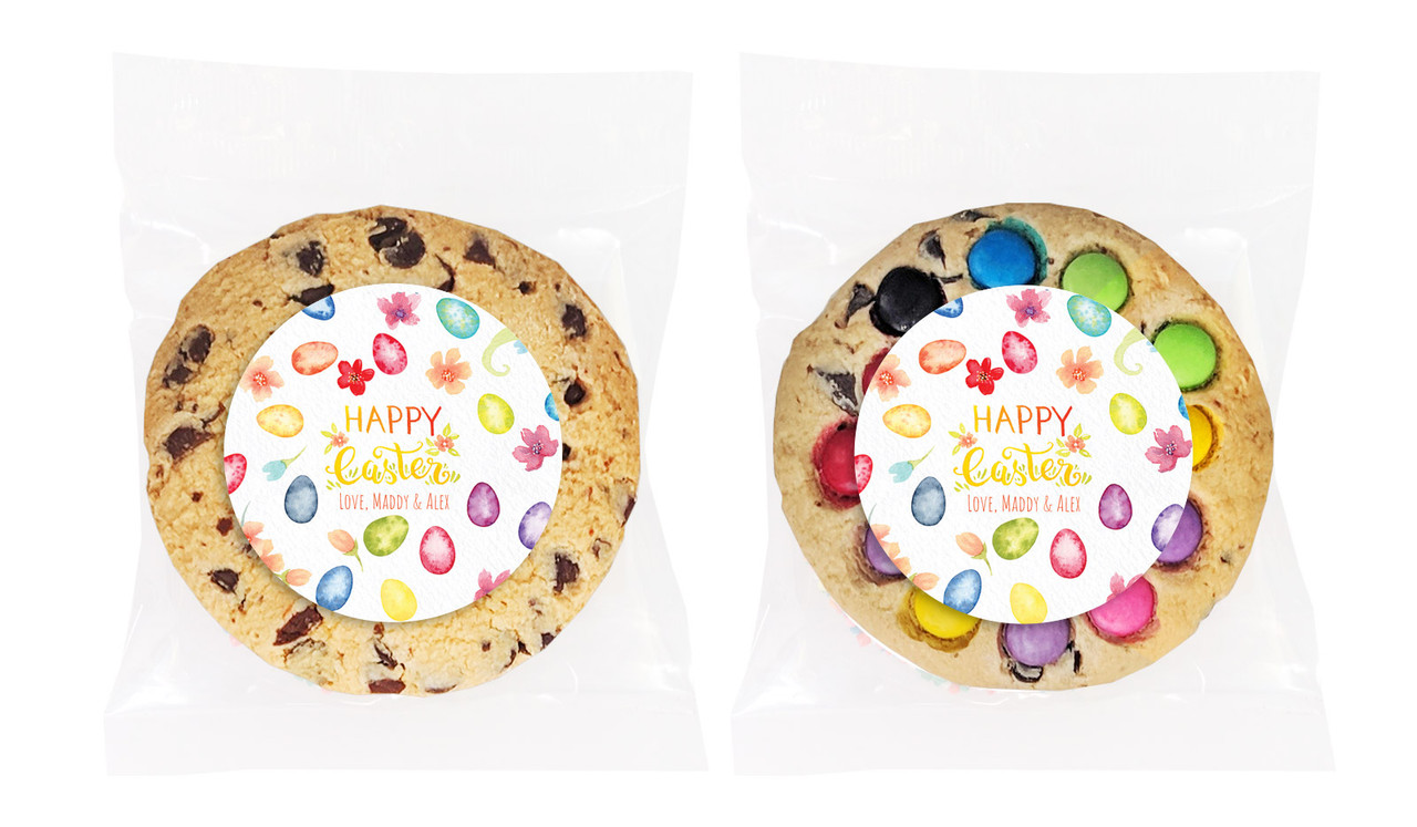 Sophisticated Happy Easter Custom Cookie