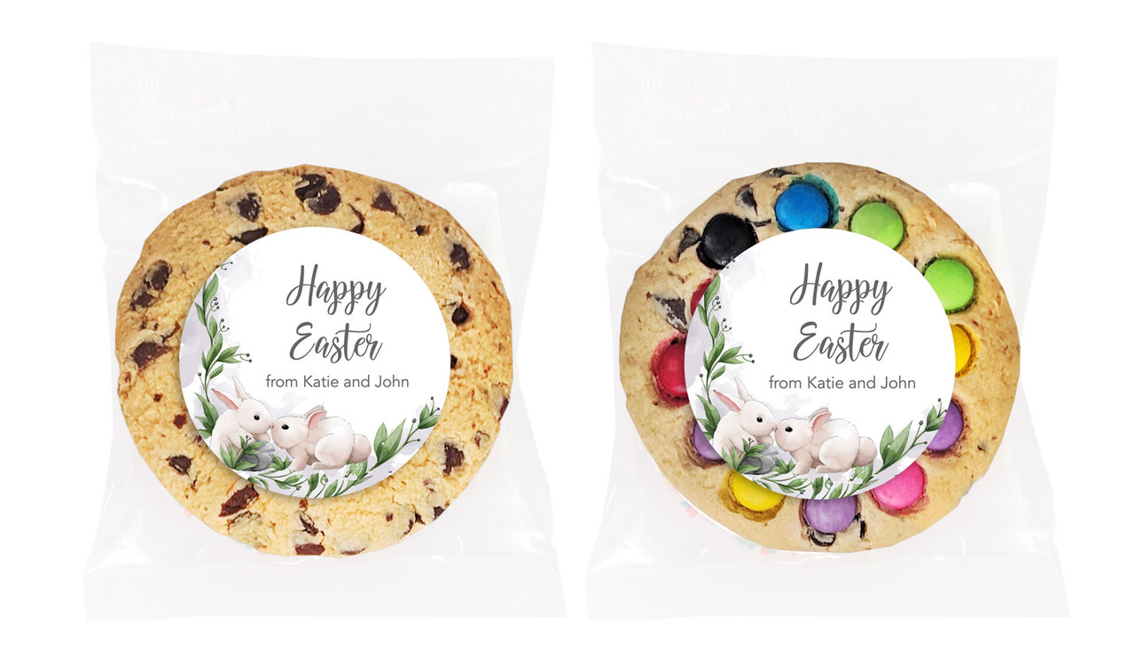 Bunny Kiss Personalised Cookie