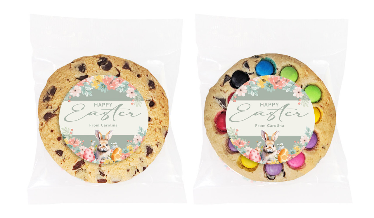 Forest Rabbit Personalised Cookie
