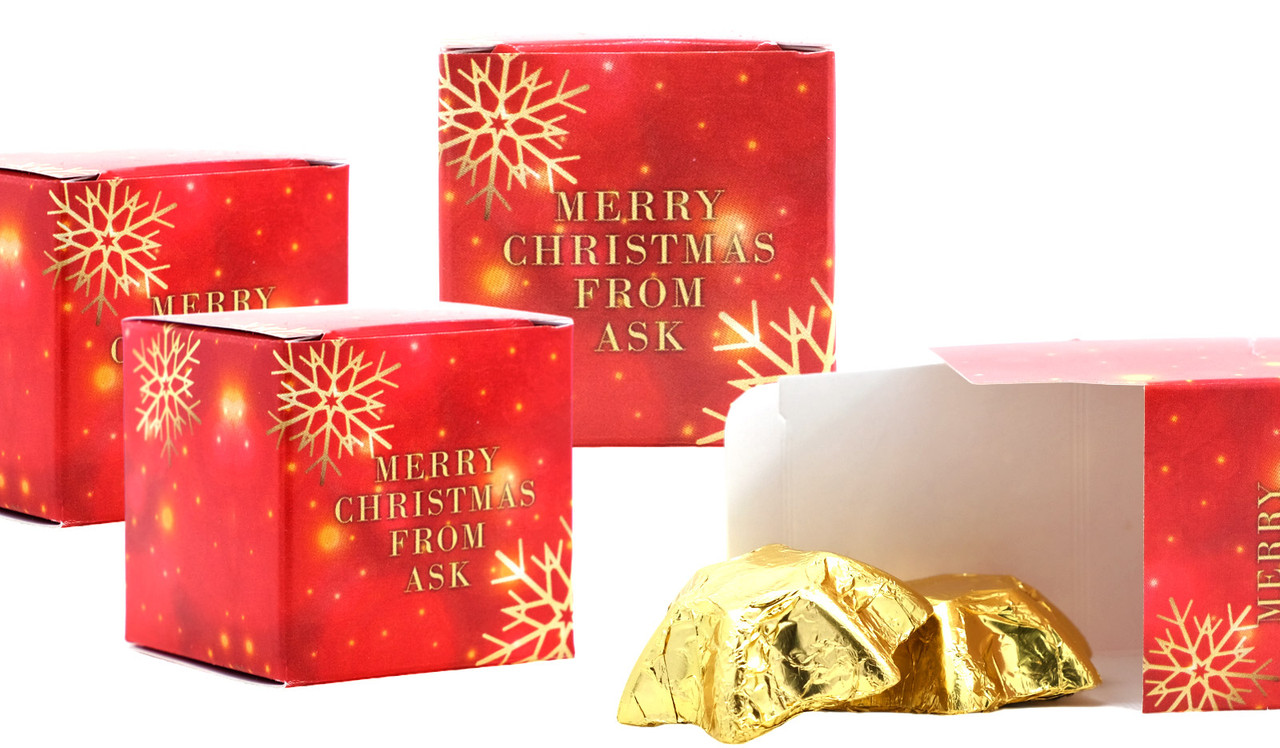 Custom Cube Box With Chocolate Stars