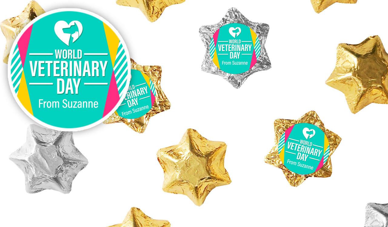 World Veterinary Day Foil Chocolate Stars