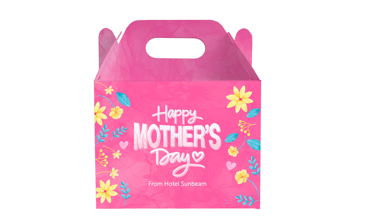 Lively Pink Mothers Day Personalised Gable Favour Box