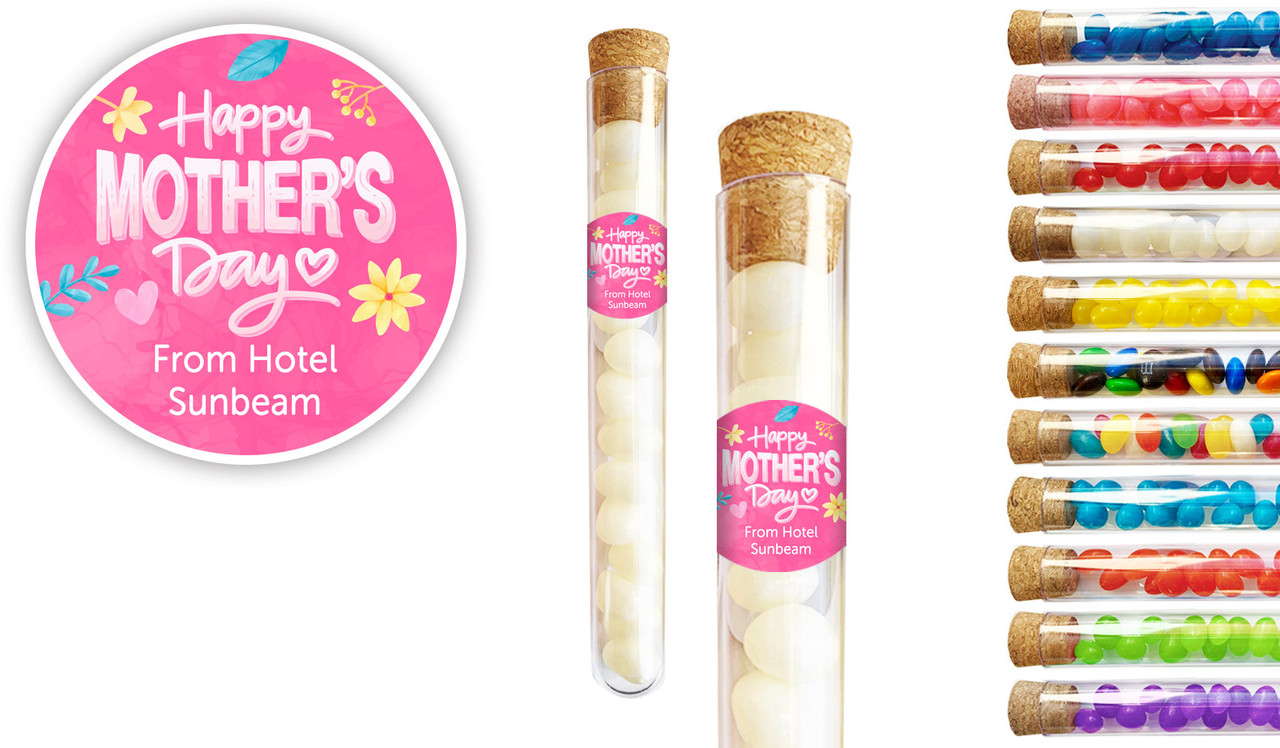 Lively Pink Mothers Day Personalised Test Tubes