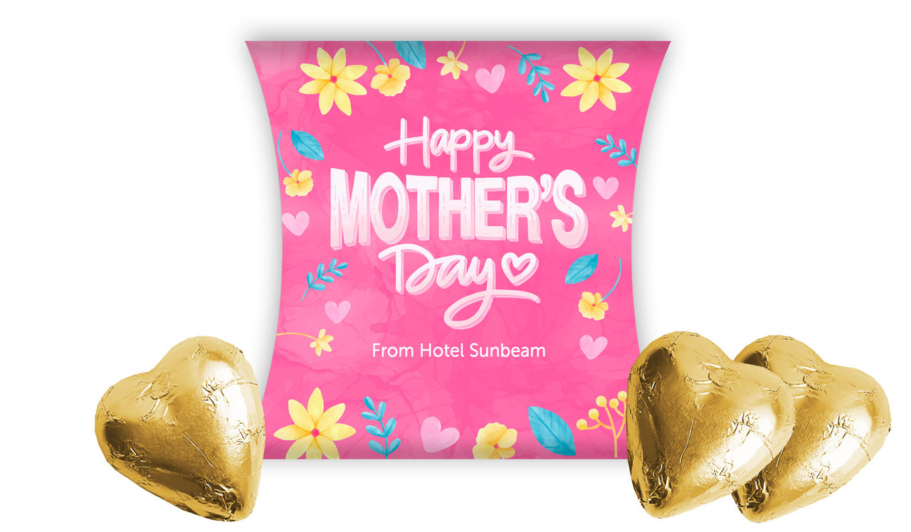 Lively Pink Mothers Day Personalised Pillow Boxes