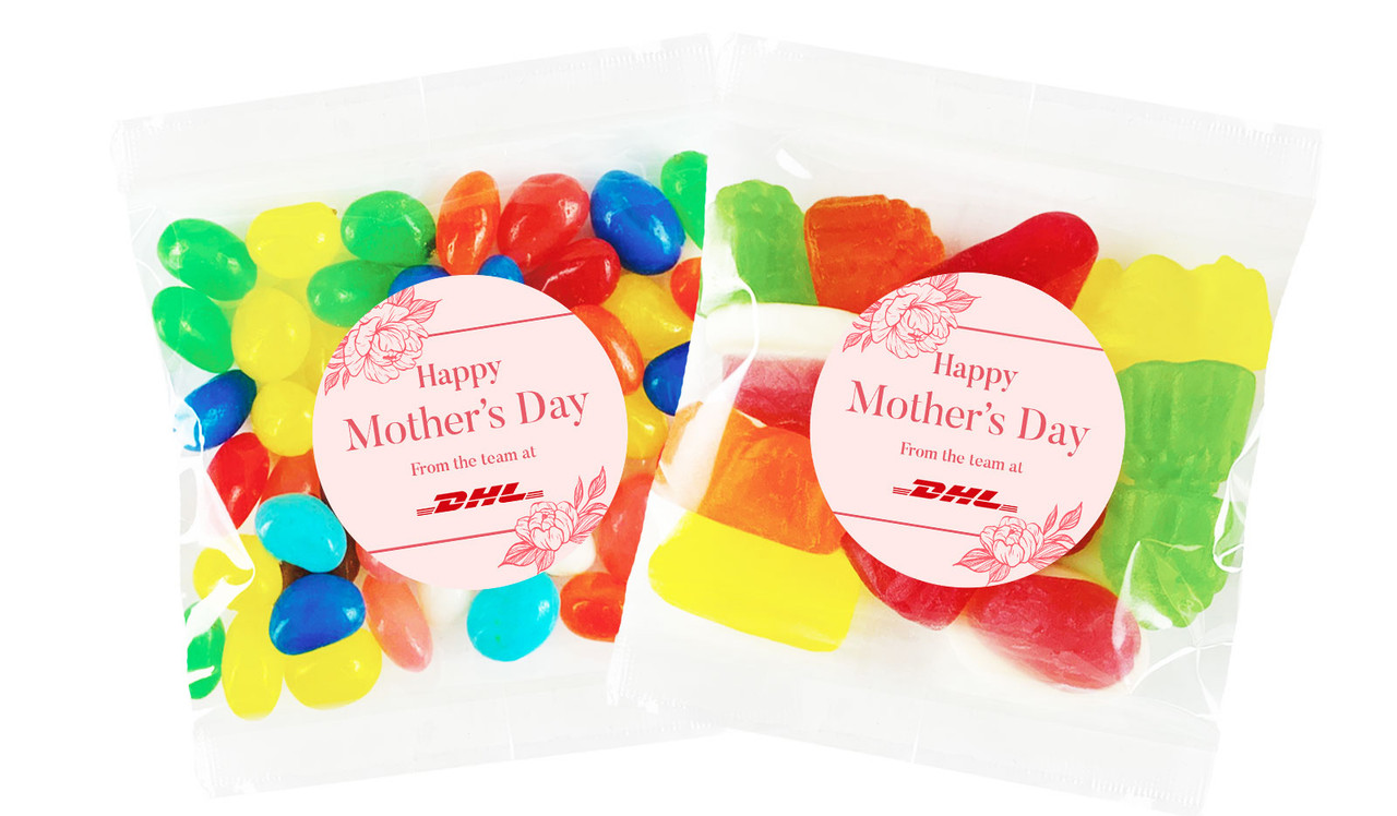 Sketched Roses Mothers Day Personalised Lolly Bag