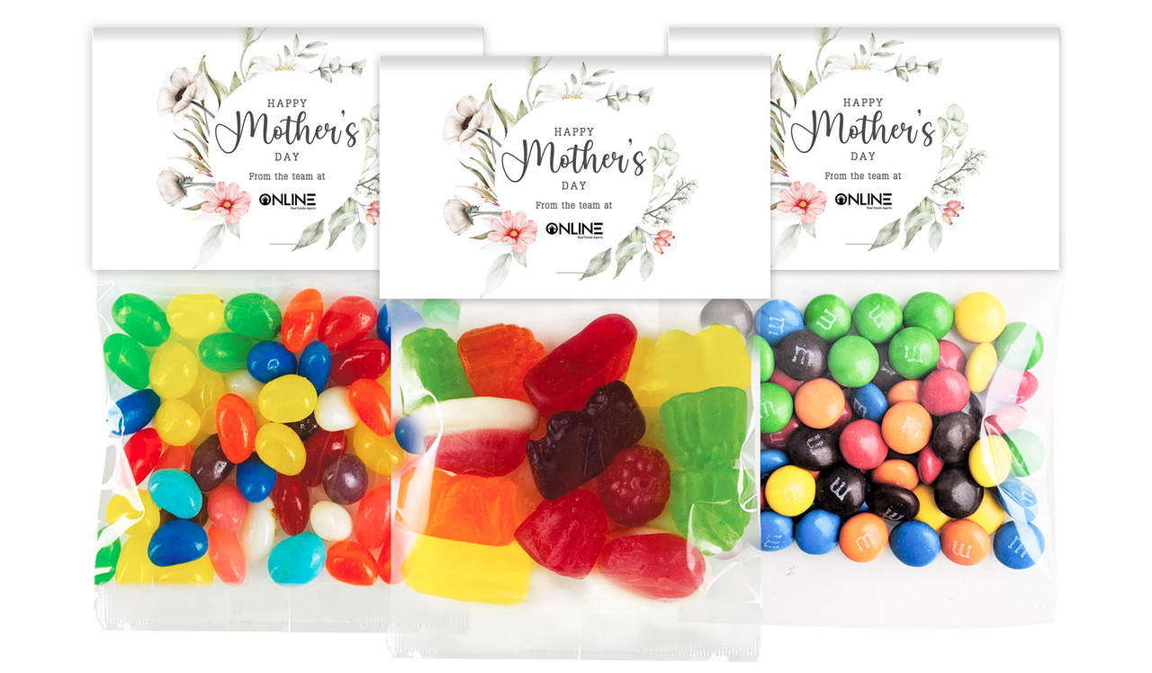 Native Flora Mothers Day Personalised Lolly Bag With Topper