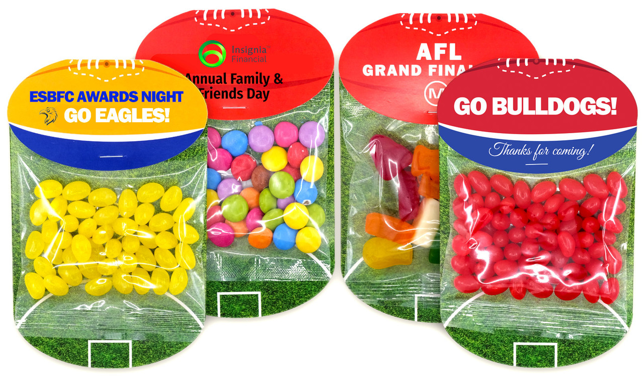 Footy Topper With Lolly Bag 55g (Choice Of Filling)