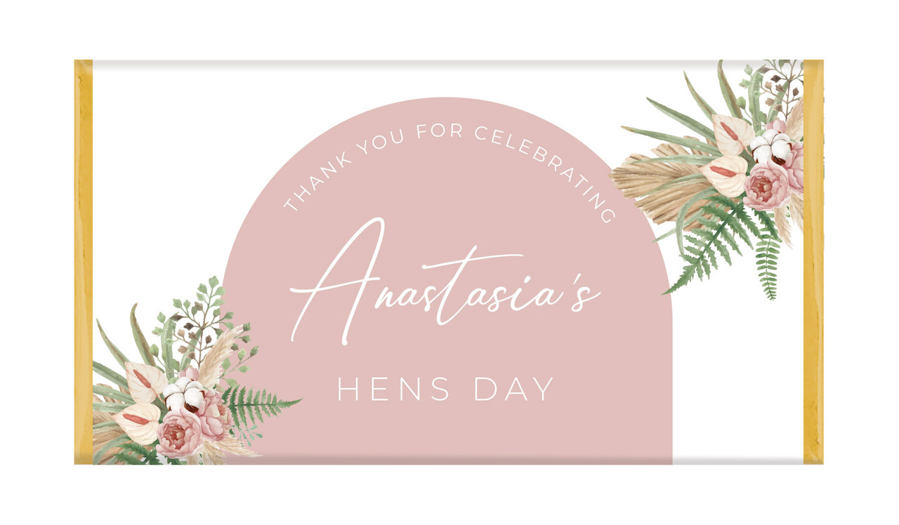 Boho Hens Night Personalised Chocolate Bars