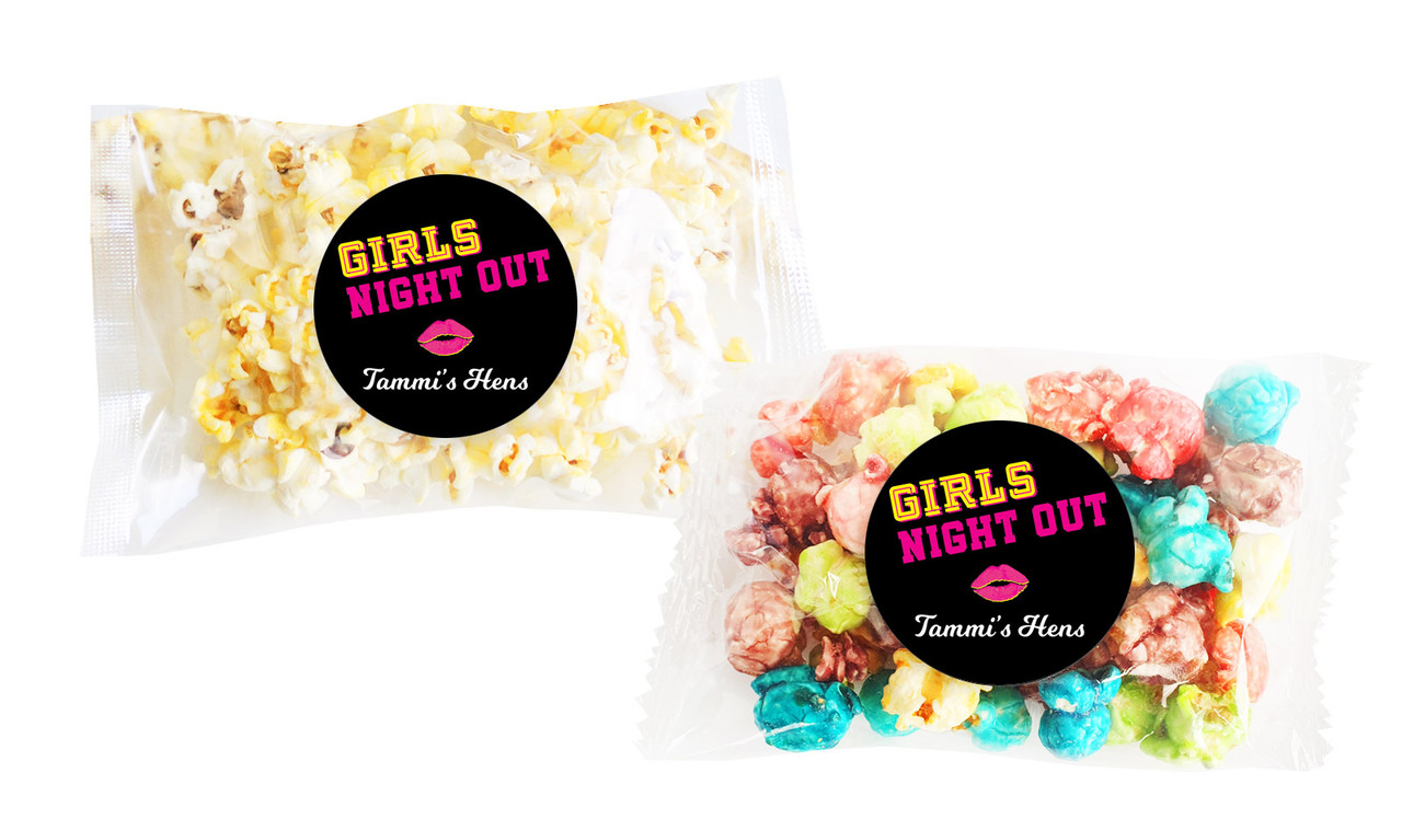 Bold Text Hens Night Personalised Popcorn Bag