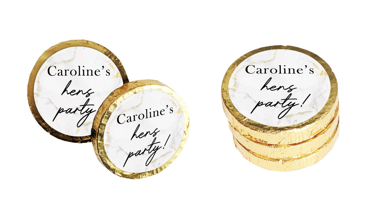 Classy Hens Night Personalised Chocolate Coin
