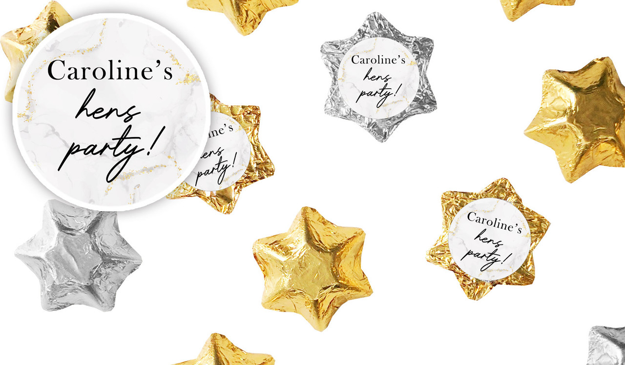 Classy Hens Night Personalised Foil Chocolate Stars