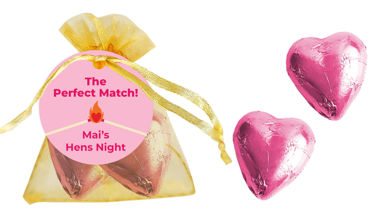 Perfect Match Hens Night Custom Organza Bag