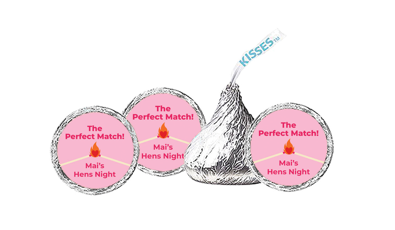 Perfect Match Hens Night Custom Hersheys Kisses