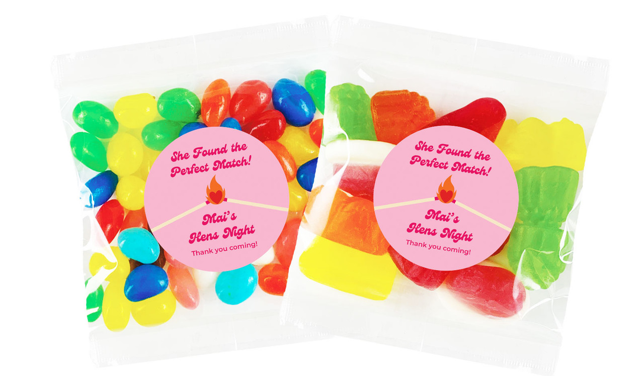 Perfect Match Hens Night Personalised Lolly Bag