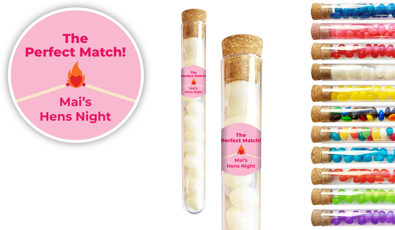 Perfect Match Hens Night Personalised Test Tubes