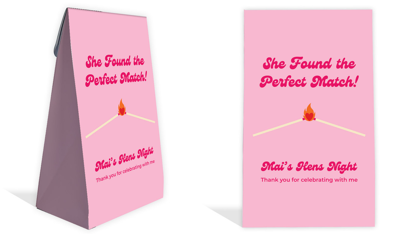 Perfect Match Hens Night Personalised Gusset Favour Bag
