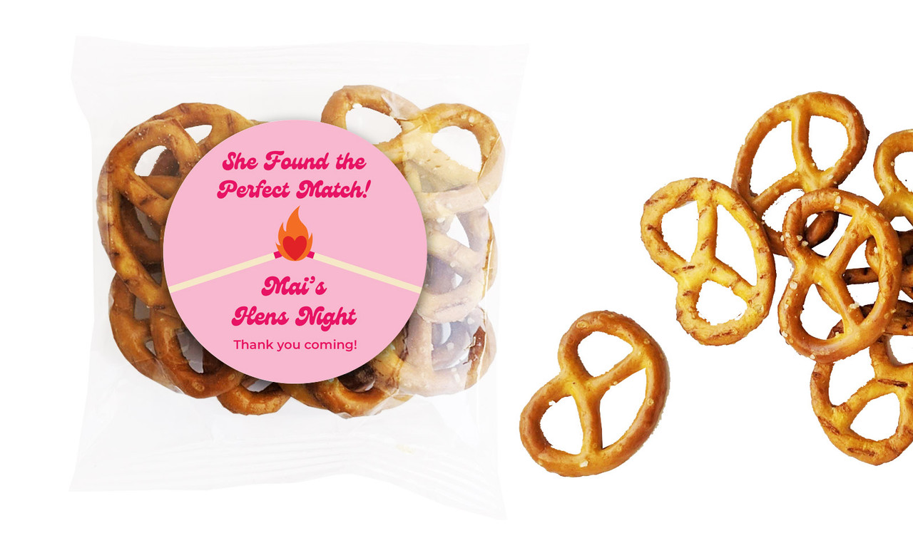 Perfect Match Hens Night Personalised Bag Of Pretzels