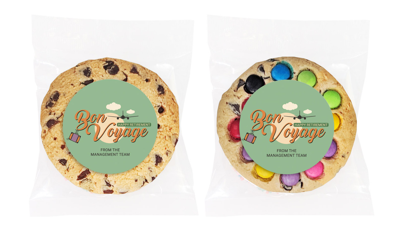 Bon Voyage Retirement Personalised Cookie