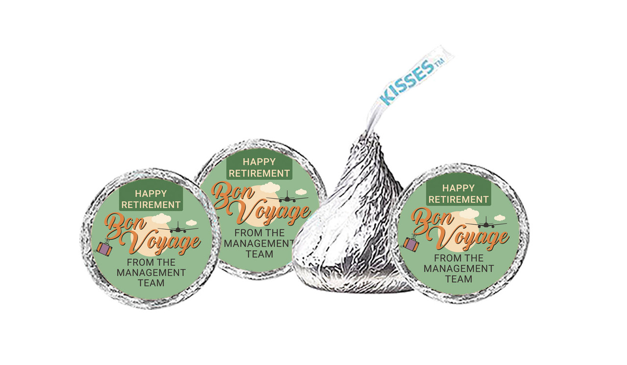 Bon Voyage Retirement Custom Hersheys Kisses