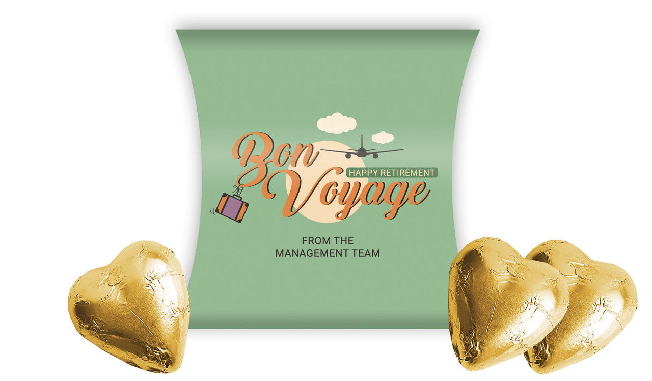 Bon Voyage Retirement Personalised Pillow Boxes