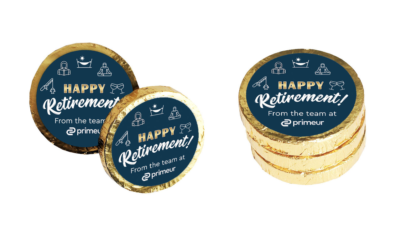 Icons Retirement Personalised Chocolate Coin