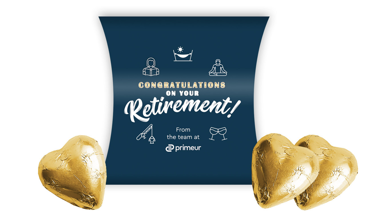 Icons Retirement Personalised Pillow Boxes