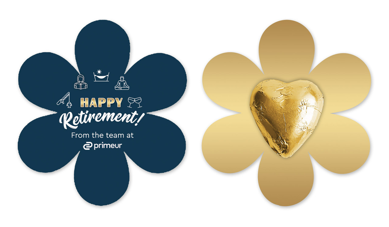 Custom Icons Retirement Flower Card